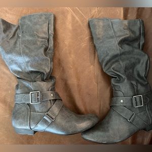 X Appeal Slouchy Faux Leather Boots